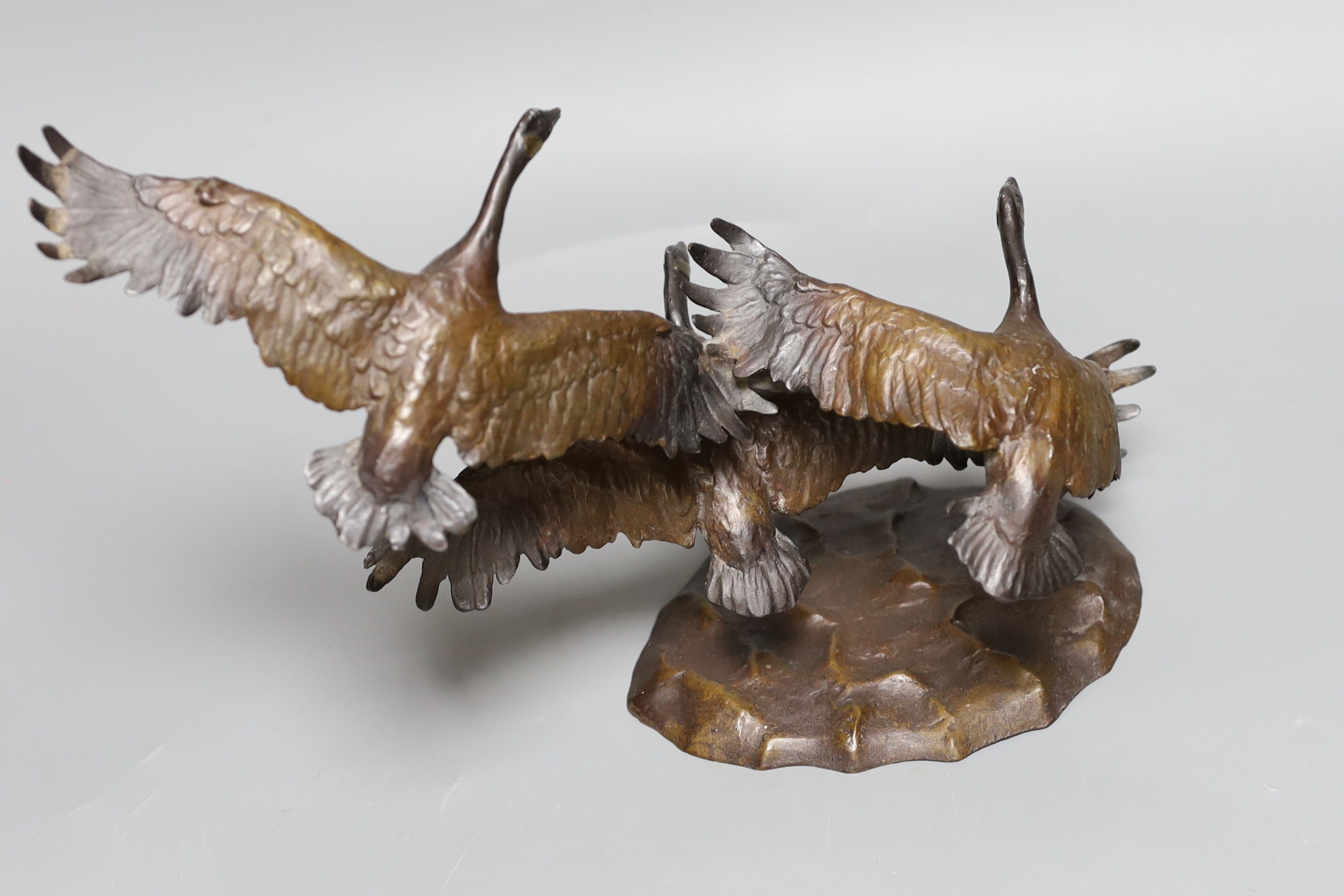 Jonathan Bronson, bronze, Autumn Flight, 35cms wide